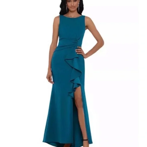 Betsy & Adam Blue High Low Dress - Picture 1 of 3
